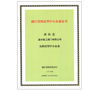 浙江科技企业证书